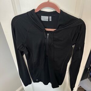 Athleta Black Full-Zip Hoodie rashguard